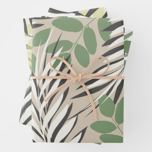 De prachtige kleuren van het herfstpatroon inpakpapier vel (In situ)