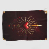 De prachtige kunst van de gotische elegantie. golfhanddoek (Horizontaal)