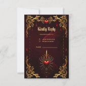 De prachtige kunst van de gotische elegantie. Ro RSVP Kaartje (Voorkant)