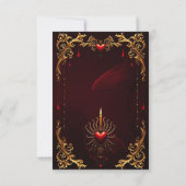 De prachtige kunst van de gotische elegantie. Ro RSVP Kaartje (Achterkant)