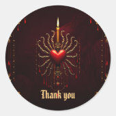 De prachtige kunst van de gotische elegantie. ronde sticker (Voorkant)