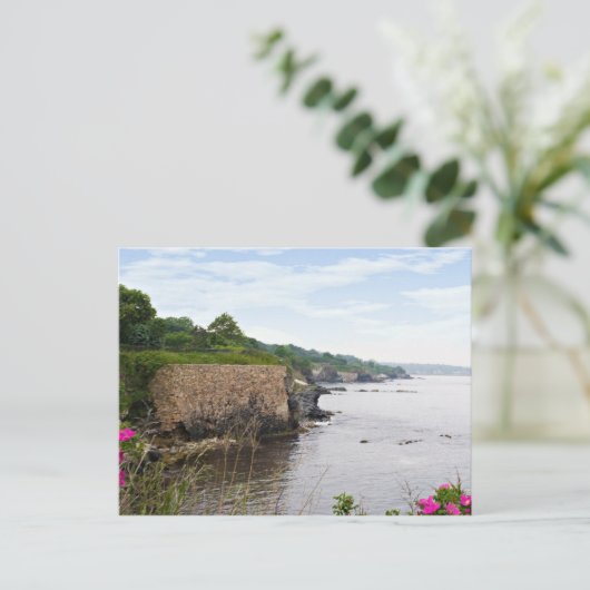 De prachtige kust van Newport Rhode Island Briefkaart (Staand voorkant)