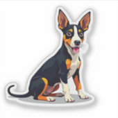 De prachtige Manchester Terrier Whippet, het kubis Sticker (Voorkant)