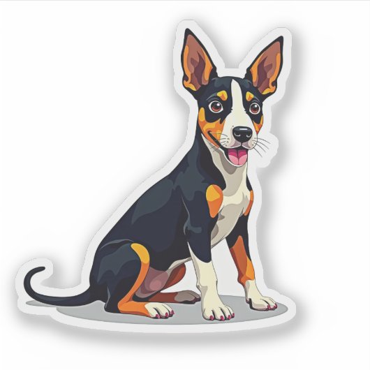 De prachtige Manchester Terrier Whippet, het kubis Sticker (Voorkant)