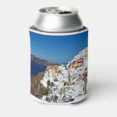 De prachtige Oia in Santorini, Griekenland Blikjeskoeler (Blikje Achterkant)