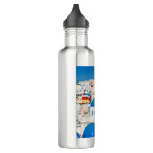 De prachtige Oia in Santorini, Griekenland Waterfles (Links)