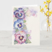 De prachtige Pansy Kaart (Gele Bloem)