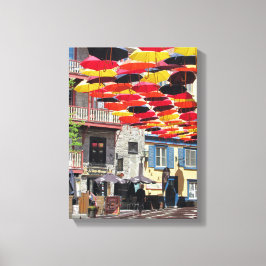 De prachtige paraplu's van Quebec City Canvas Afdruk