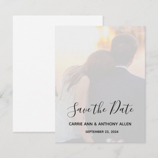 De prachtige Persoonlijke Foto bewaart de Datum (Voorkant / Achterkant)