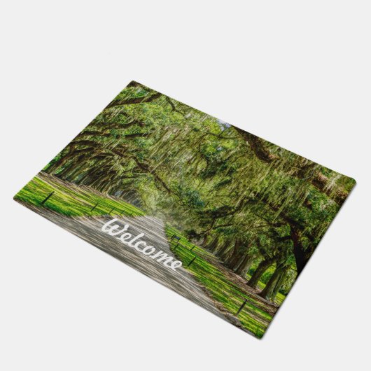 De prachtige plek van de eiken heet doormat deurmat (Schuin)