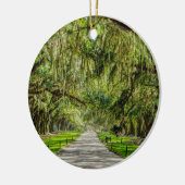 De prachtige plek van de eiken keramisch ornament (Links)