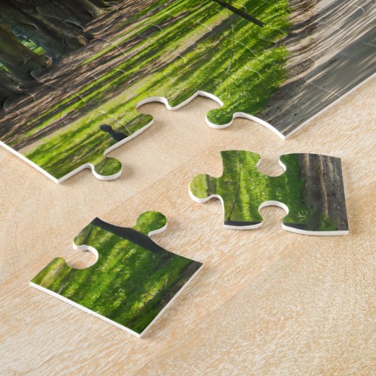 De prachtige plek van de eiken legpuzzel (Zijkant)