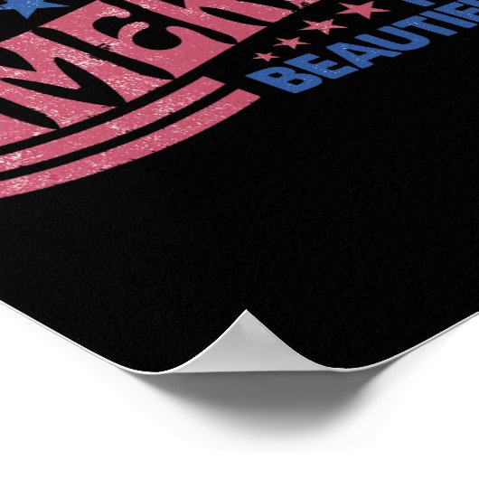 De prachtige retro  Amerikaanse 4th van juli Poster (Hoek)