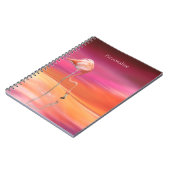 De prachtige Roze Flamingo Surreal kleuren persona Notitieboek (Linkerzijde)