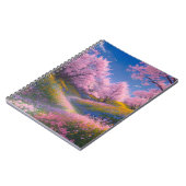 De prachtige Sakura boom in de bloeiende weide Notitieboek (Linkerzijde)
