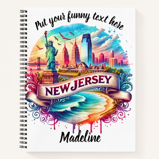 De prachtige skyline van New Jersey Notitieboek (Voorkant)