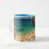 De prachtige stranden van de Algarve Tweekleurige Koffiemok (Voorkant links)