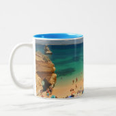 De prachtige stranden van de Algarve Tweekleurige Koffiemok (Links)