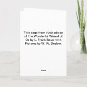 De prachtige Tovenaar van Oz -- 1900 Kaart (Achterkant)