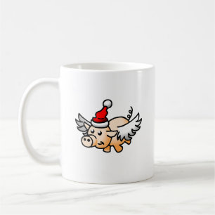 De prachtige vleugels van het kerstvarken koffiemok