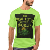 De prachtige wereld: bergen, bomen en zon