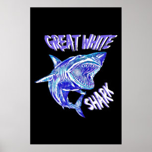 De prachtige witte haai poster
