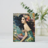 De prachtige zeemeermin collage briefkaart (Staand voorkant)