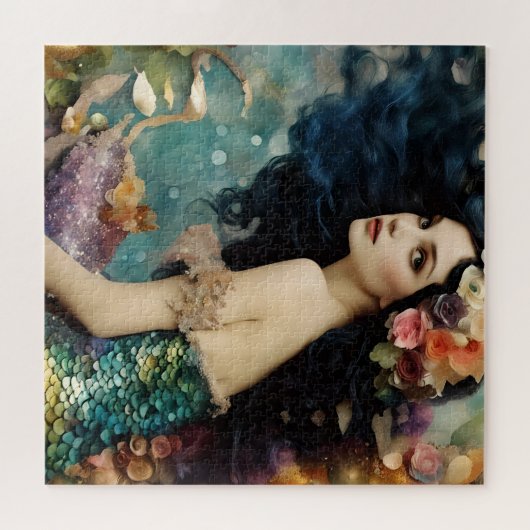 De prachtige zeemeermin collage legpuzzel (Horizontaal)