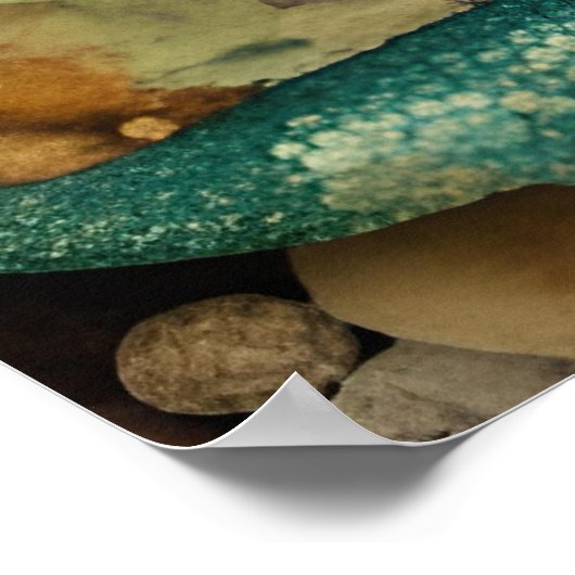 De prachtige zeemeermin collage poster (Hoek)