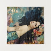 De prachtige zeemeermin collage wandkleed (Voorkant (horizontaal))