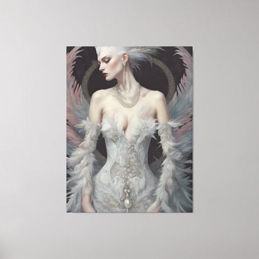 De prachtige zwaan prinses canvas afdruk (Voorkant)