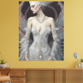 De prachtige zwaan prinses canvas afdruk (Insitu (Woonkamer))
