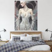 De prachtige zwaan prinses canvas afdruk (Insitu (Slaapkamer))