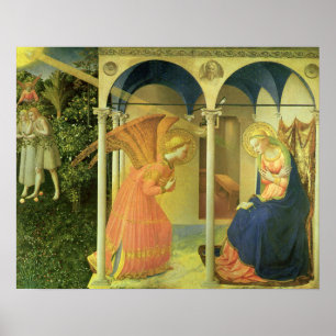 De Prado-aankondiging door Fra Angelico Poster