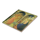 De Prado-aankondiging door Fra Angelico Tegeltje (Zijkant)