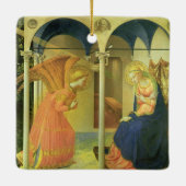 De Prado Annunciatie door Fra Angelico Keramisch Ornament (Achterkant)