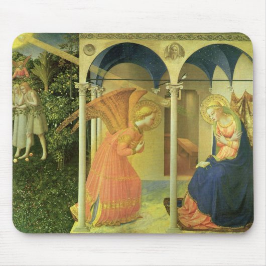De Prado Annunciatie door Fra Angelico Muismat (Voorkant)