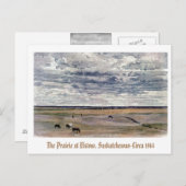 De prairie in Elstow, Saskatchewan-1914 Briefkaart (Voorkant / Achterkant)