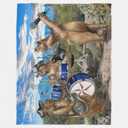 De prairiehonden leven! fleece deken (Voorkant)