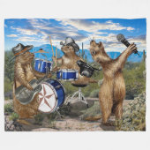 De prairiehonden leven! fleece deken (Voorkant (Horizontaal))