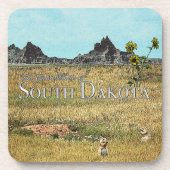 De Prairielanden van South Dakota Bier Onderzetter (Voorkant)