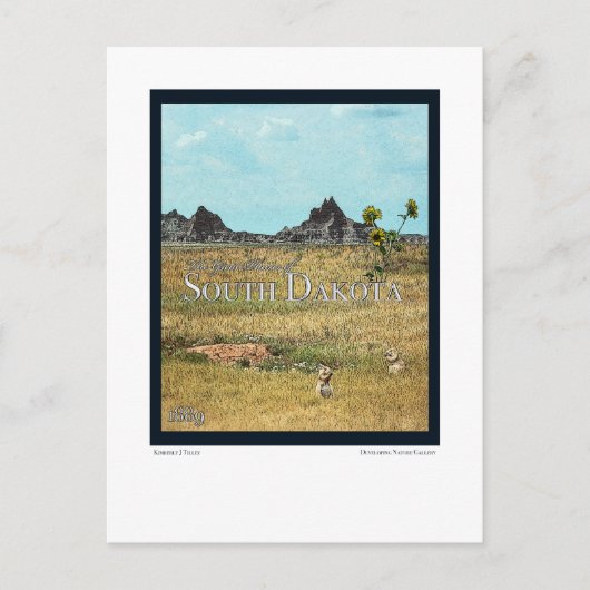 De Prairielanden van South Dakota Briefkaart (Voorkant)