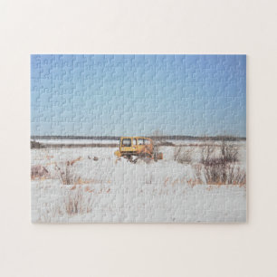 De Prairies Saskatchewan Canada Old Tractor Legpuzzel