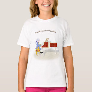 "De praktijk handhaaft Perfect" Mozart die Piano s T-shirt