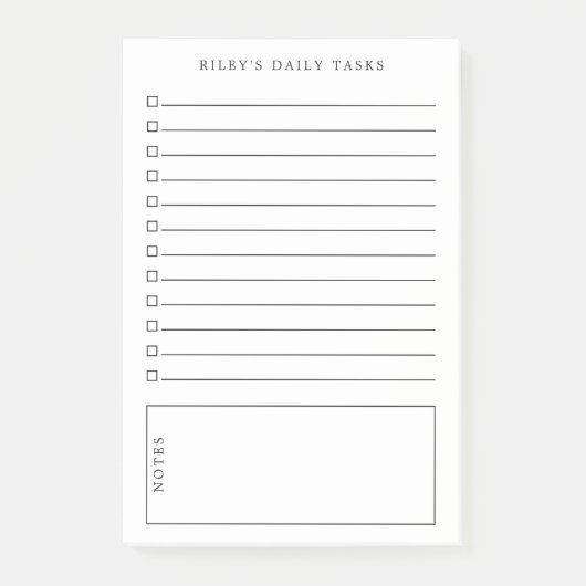 De praktische Dagelijkse Taken & de Nota's voegen Post-it® Notes (Voorkant)