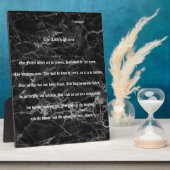 DE PRAYER BLACK MARBLE VAN DE LORD KIJKT UIT FOTOPLAAT (Zijkant)