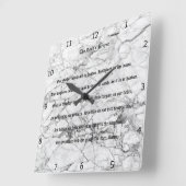 DE PRAYER SQUARE WALL-KLOT VAN DE LORD VIERKANTE KLOK (Hoek)