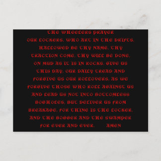 DE PRAYER VAN DE WEELERS BRIEFKAART