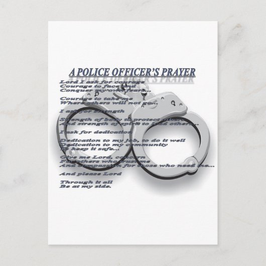 DE PRAYER VAN EEN POLITIEBUREAU BRIEFKAART (Voorkant)