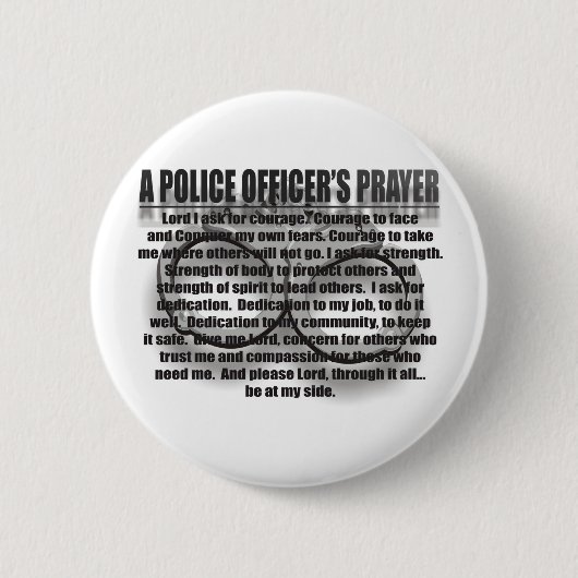 DE PRAYER VAN EEN POLITIEBUREAU RONDE BUTTON 5,7 CM (Voorkant)